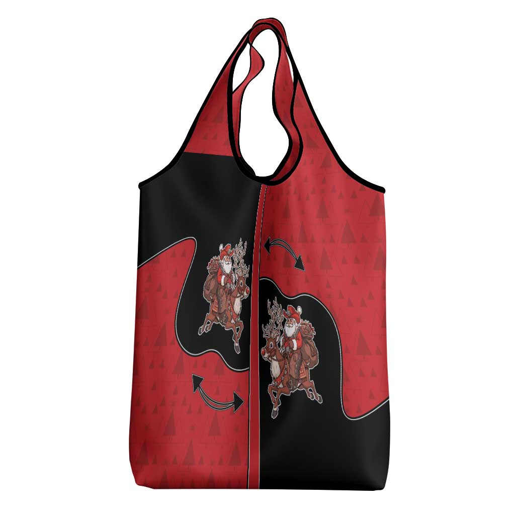 Western Yoke Grocery Bag Santa Cowboy Style - Wonder Print Shop