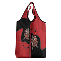 Western Yoke Grocery Bag Santa Cowboy Style - Wonder Print Shop