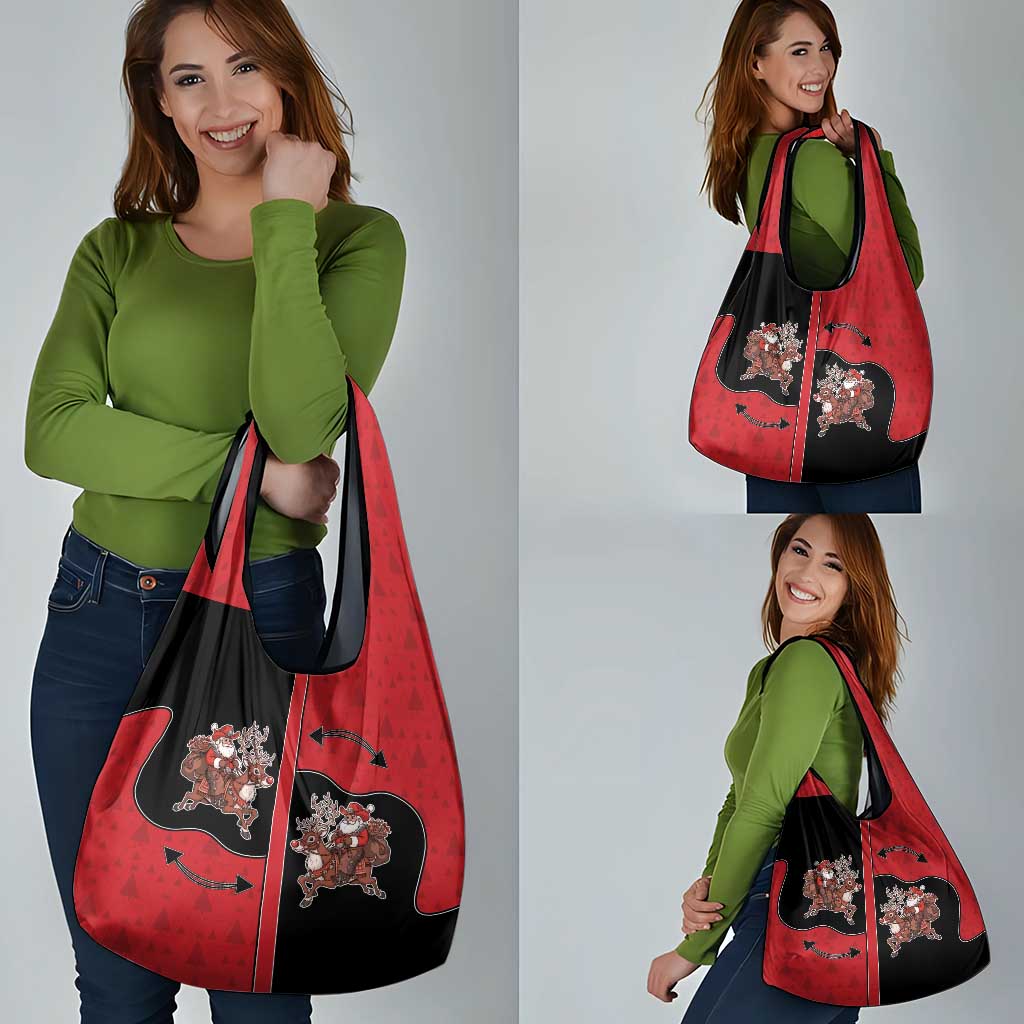 Western Yoke Grocery Bag Santa Cowboy Style - Wonder Print Shop