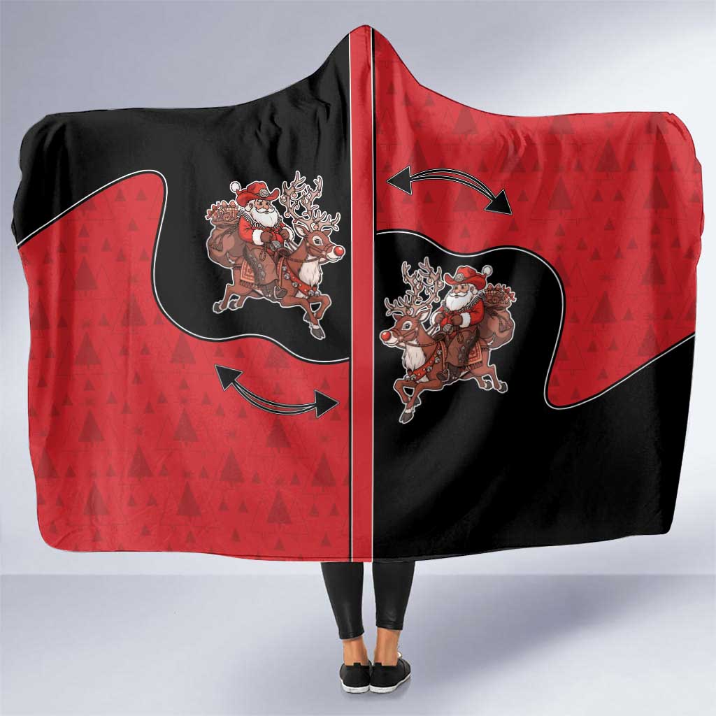 Western Yoke Hooded Blanket Santa Cowboy Style - Wonder Print Shop