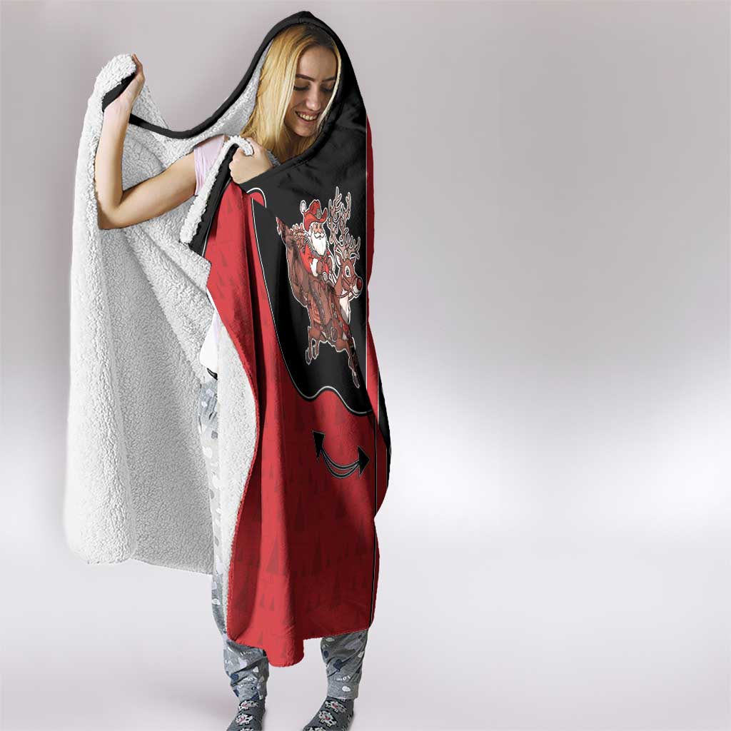 Western Yoke Hooded Blanket Santa Cowboy Style - Wonder Print Shop