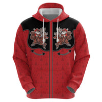 Western Yoke Hoodie Santa Cowboy Style - Wonder Print Shop