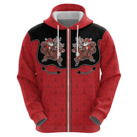 Western Yoke Hoodie Santa Cowboy Style - Wonder Print Shop