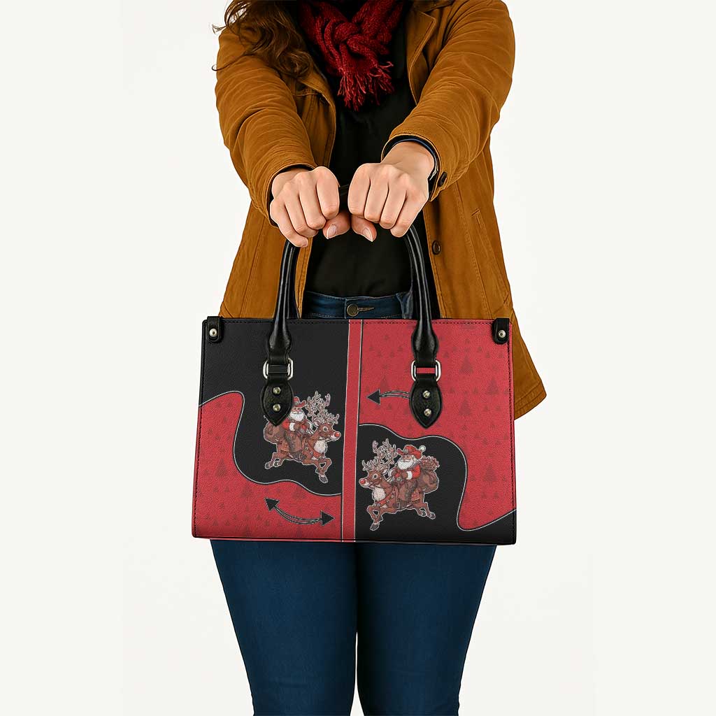 Western Yoke Leather Bag Santa Cowboy Style - Wonder Print Shop