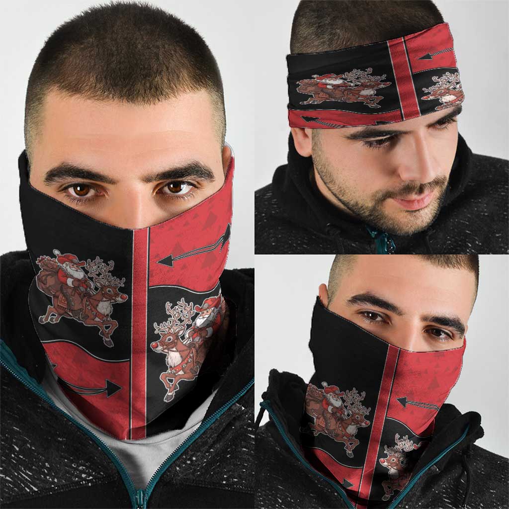 Western Yoke Neck Gaiter Santa Cowboy Style - Wonder Print Shop