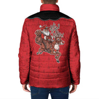 Western Yoke Padded Jacket Santa Cowboy Style - Wonder Print Shop