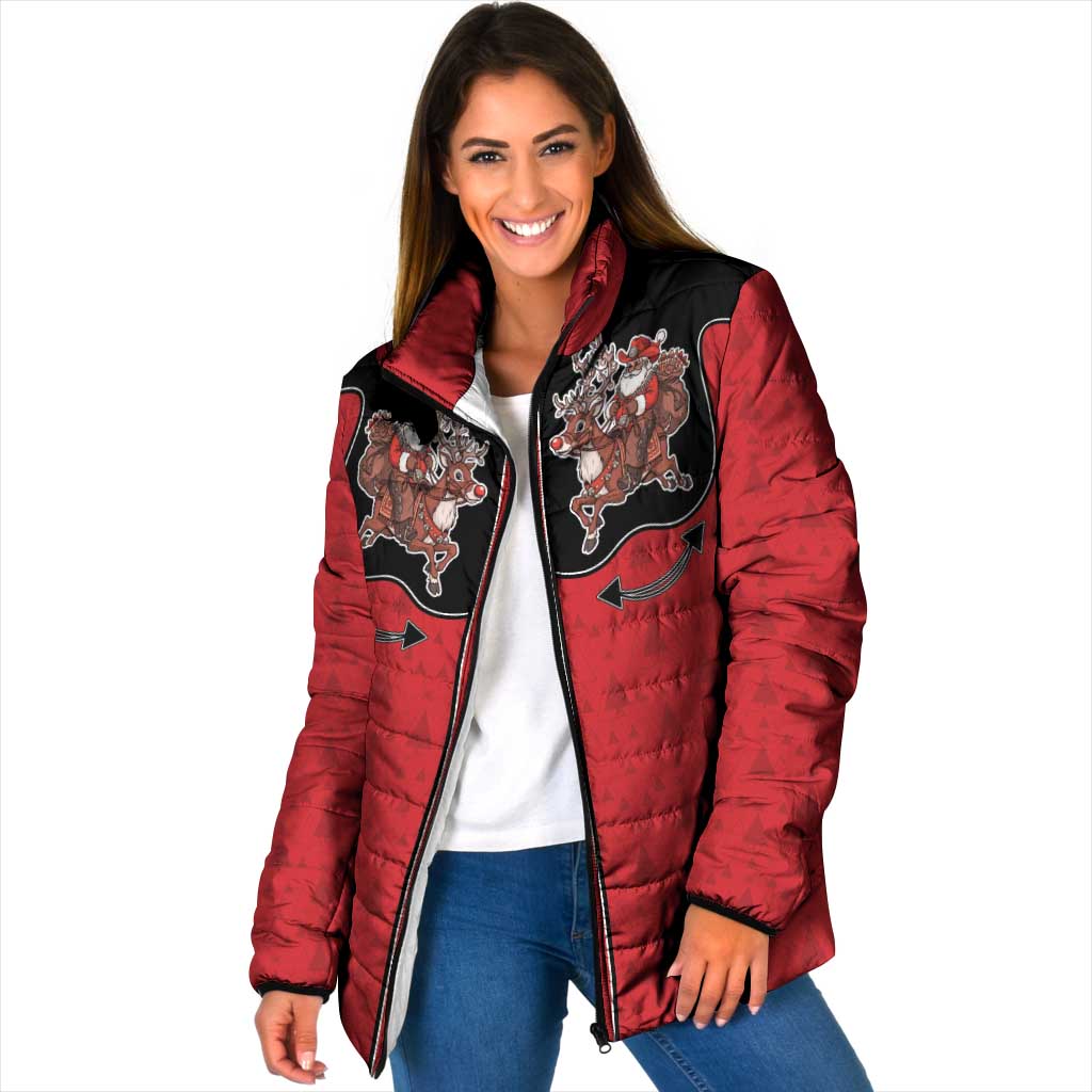 Western Yoke Padded Jacket Santa Cowboy Style - Wonder Print Shop