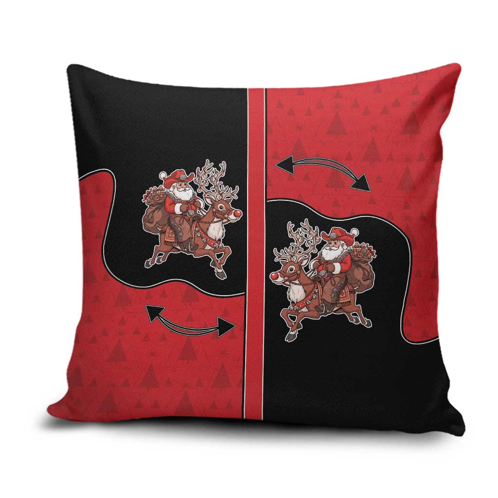 Western Yoke Pillow Cover Santa Cowboy Style - Wonder Print Shop