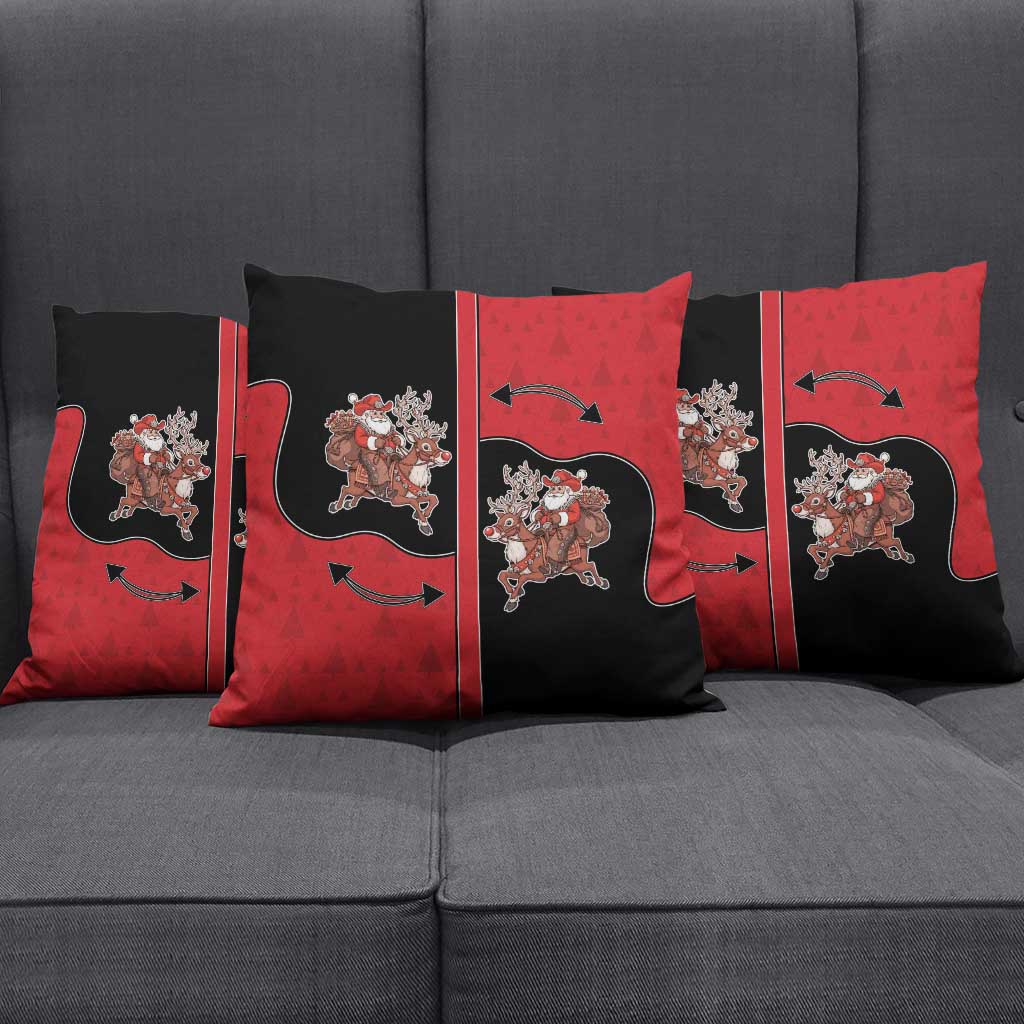 Western Yoke Pillow Cover Santa Cowboy Style - Wonder Print Shop