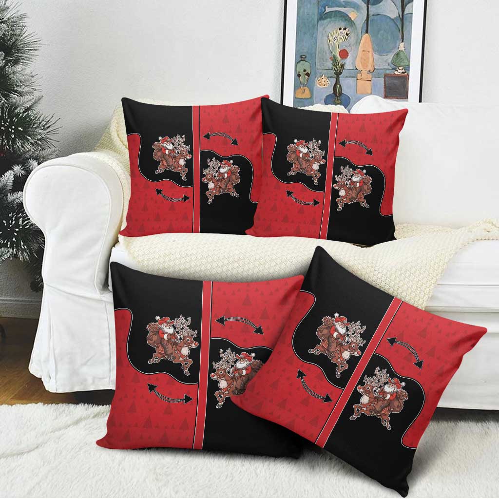 Western Yoke Pillow Cover Santa Cowboy Style - Wonder Print Shop