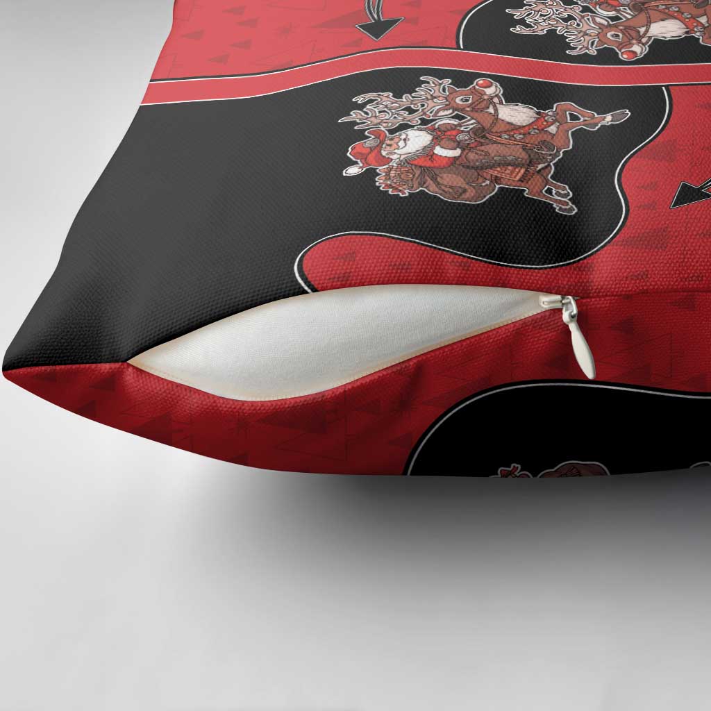 Western Yoke Pillow Cover Santa Cowboy Style - Wonder Print Shop