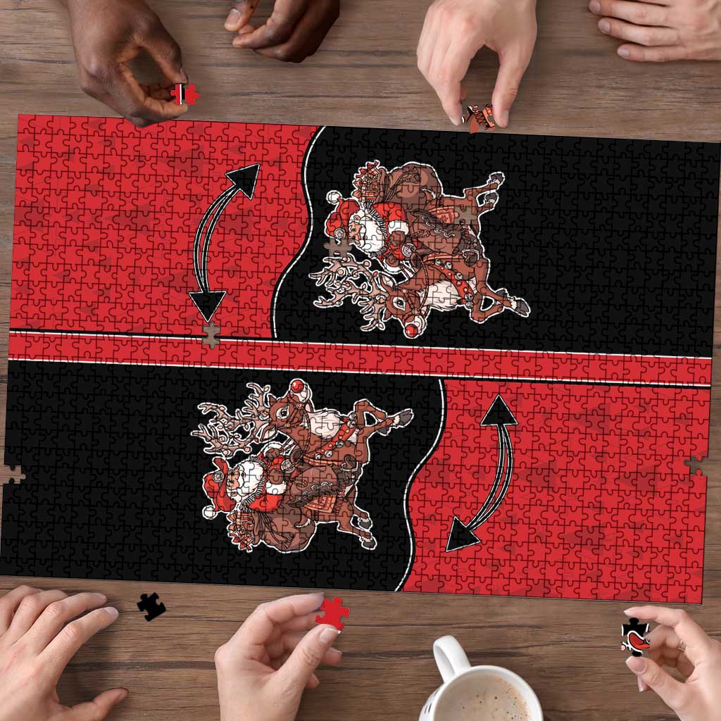 Western Yoke Puzzle Santa Cowboy Style - Wonder Print Shop