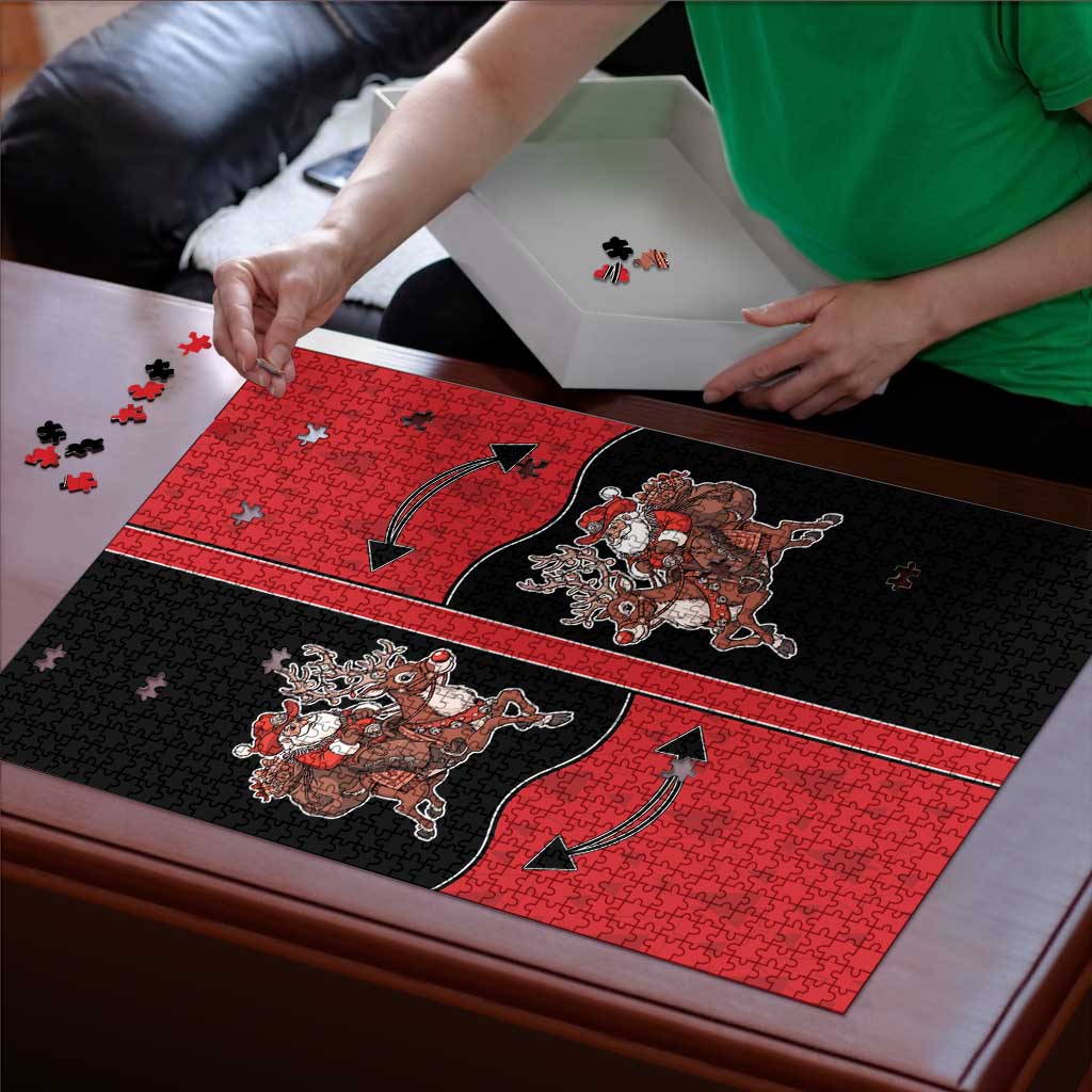 Western Yoke Puzzle Santa Cowboy Style - Wonder Print Shop