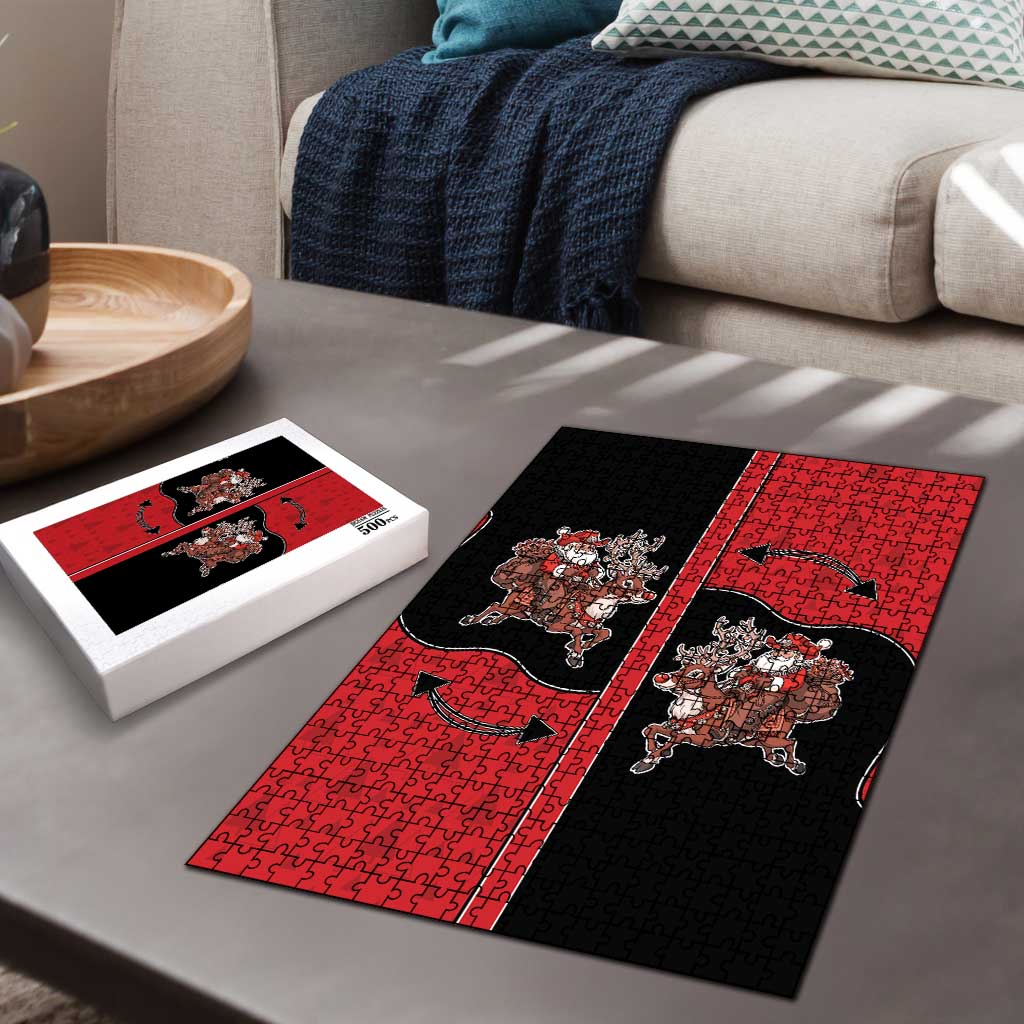 Western Yoke Puzzle Santa Cowboy Style - Wonder Print Shop