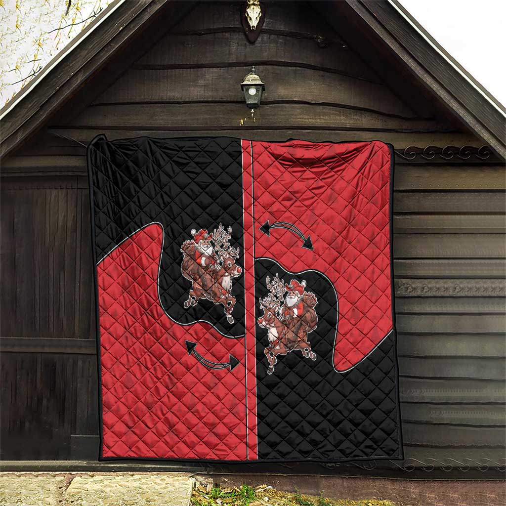 Western Yoke Quilt Santa Cowboy Style - Wonder Print Shop