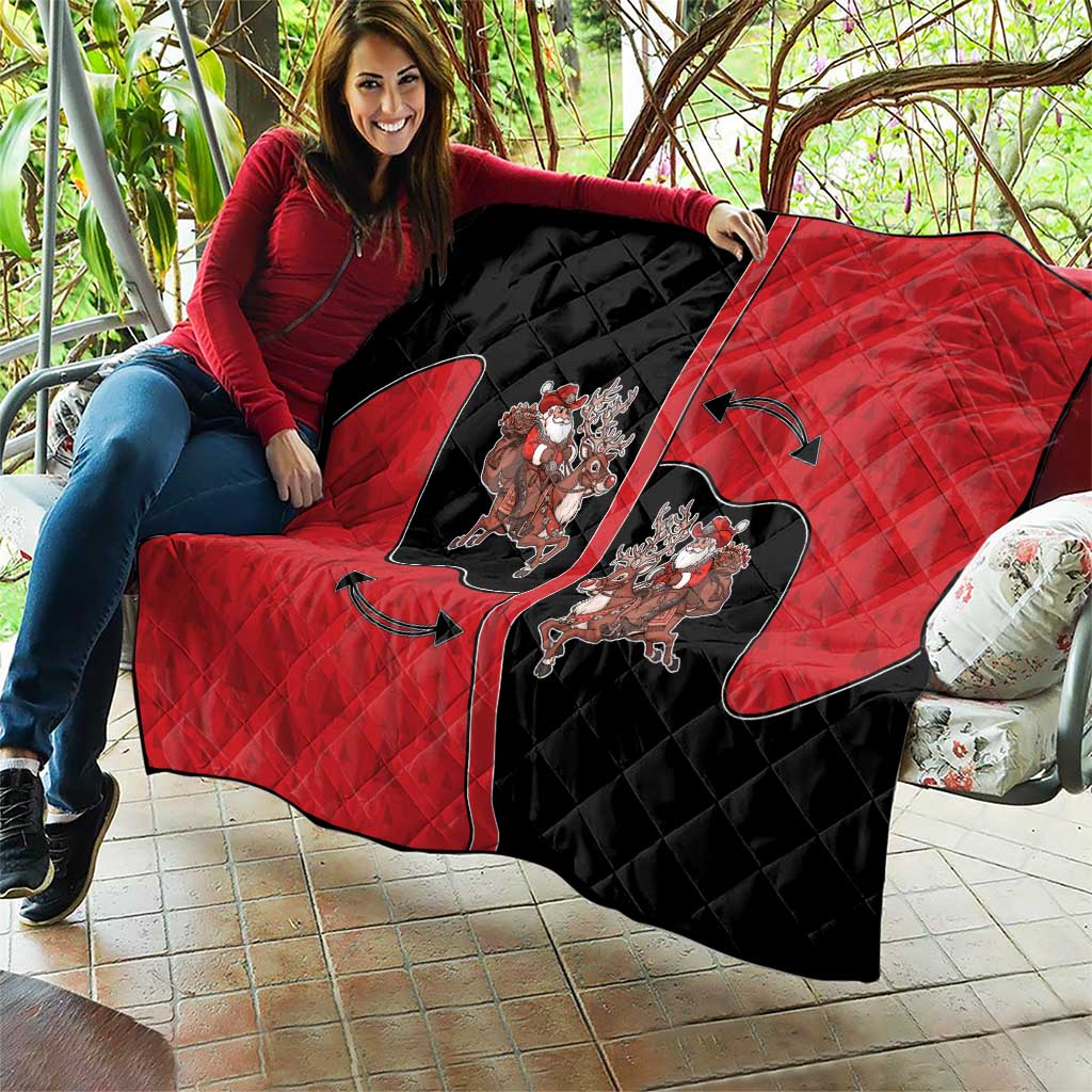 Western Yoke Quilt Santa Cowboy Style - Wonder Print Shop