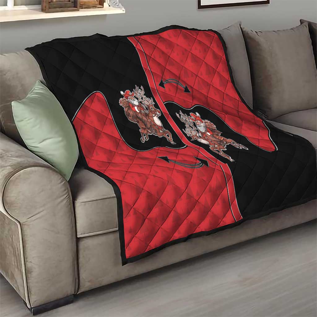 Western Yoke Quilt Santa Cowboy Style - Wonder Print Shop