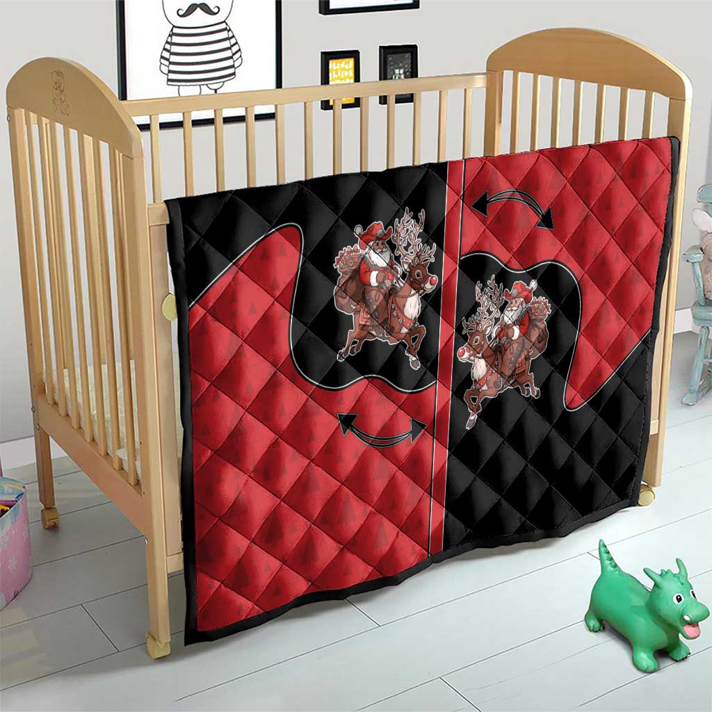 Western Yoke Quilt Santa Cowboy Style - Wonder Print Shop