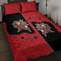 Western Yoke Quilt Bed Set Santa Cowboy Style - Wonder Print Shop