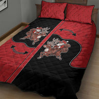Western Yoke Quilt Bed Set Santa Cowboy Style - Wonder Print Shop