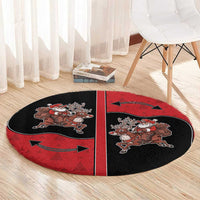 Western Yoke Round Carpet Santa Cowboy Style - Wonder Print Shop
