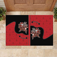 Western Yoke Rubber Doormat Santa Cowboy Style - Wonder Print Shop