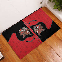 Western Yoke Rubber Doormat Santa Cowboy Style - Wonder Print Shop