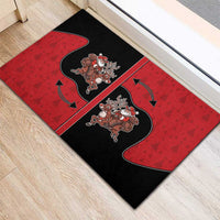 Western Yoke Rubber Doormat Santa Cowboy Style - Wonder Print Shop