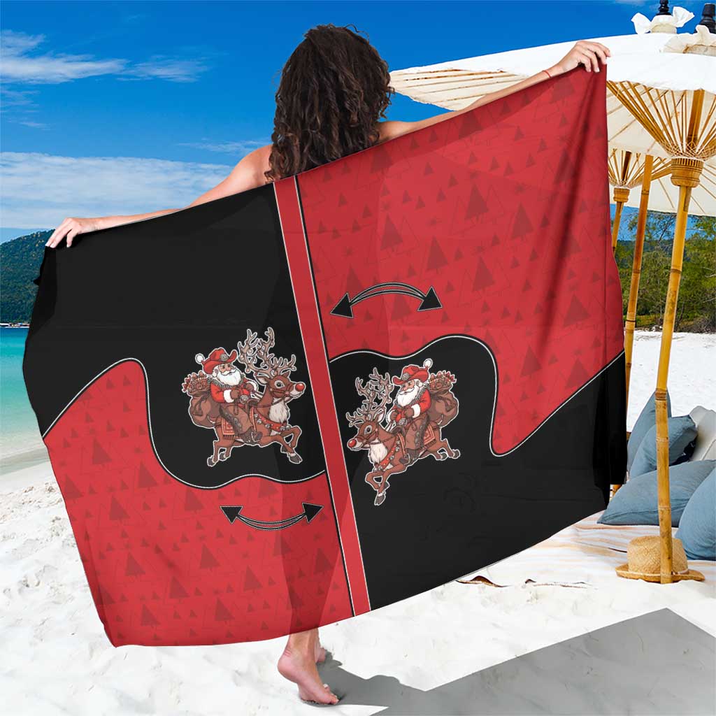 Western Yoke Sarong Santa Cowboy Style - Wonder Print Shop