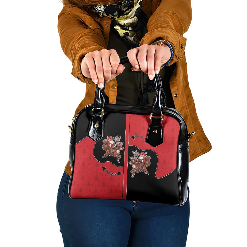 Western Yoke Shoulder Handbag Santa Cowboy Style - Wonder Print Shop