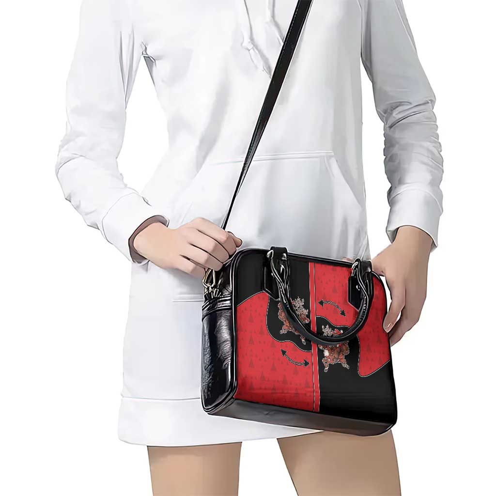 Western Yoke Shoulder Handbag Santa Cowboy Style - Wonder Print Shop