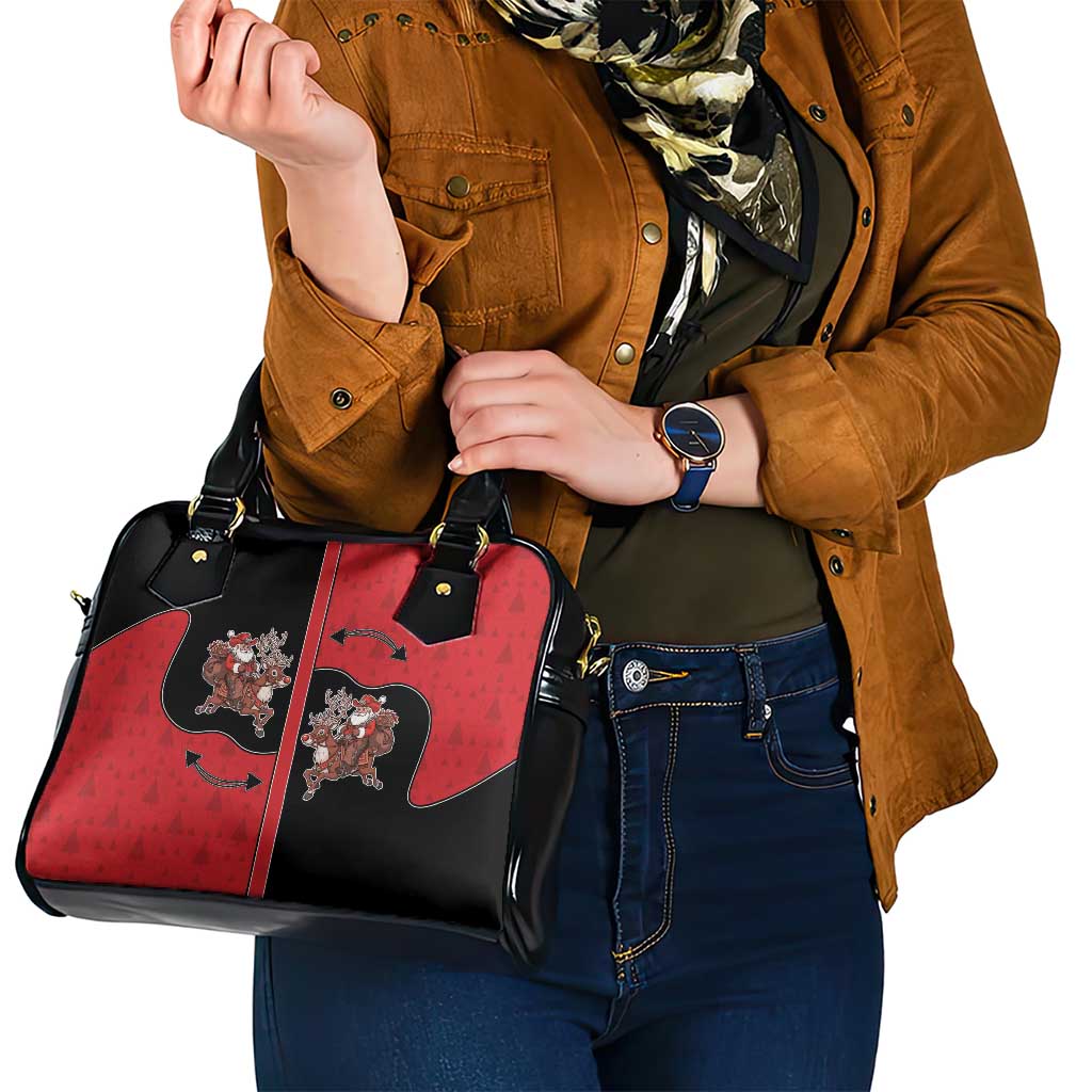 Western Yoke Shoulder Handbag Santa Cowboy Style - Wonder Print Shop