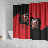 Western Yoke Shower Curtain Santa Cowboy Style - Wonder Print Shop