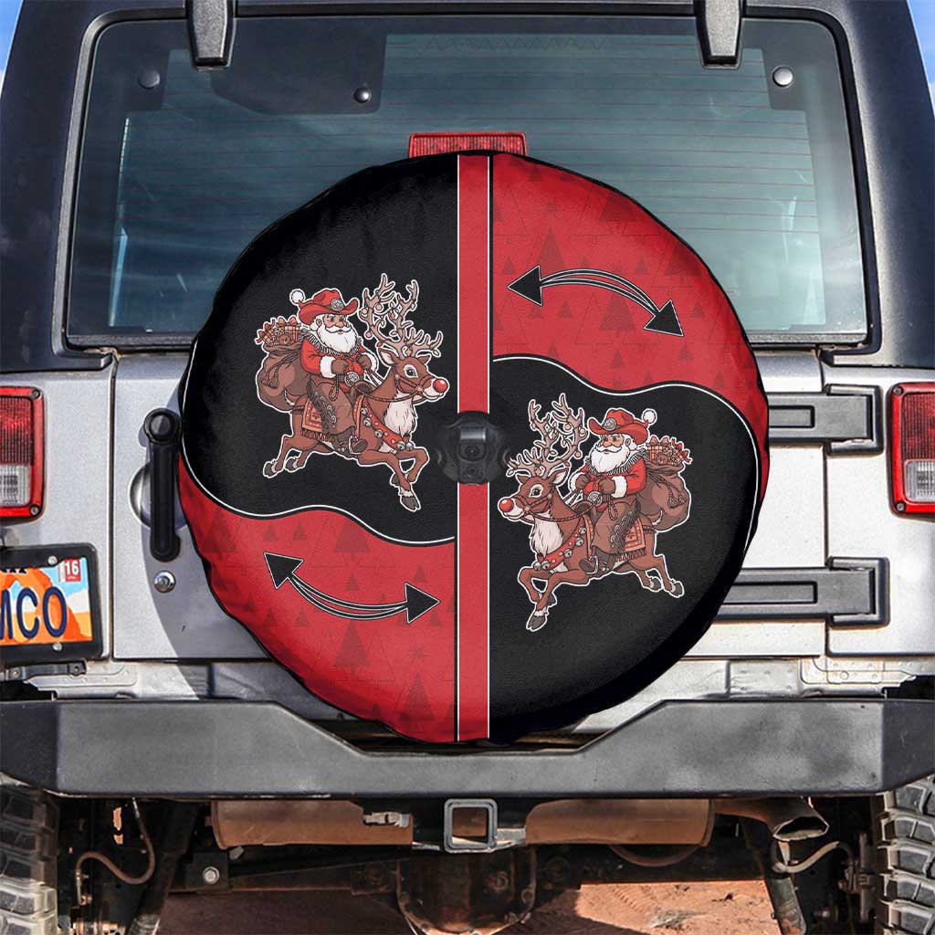 Western Yoke Spare Tire Cover Santa Cowboy Style - Wonder Print Shop