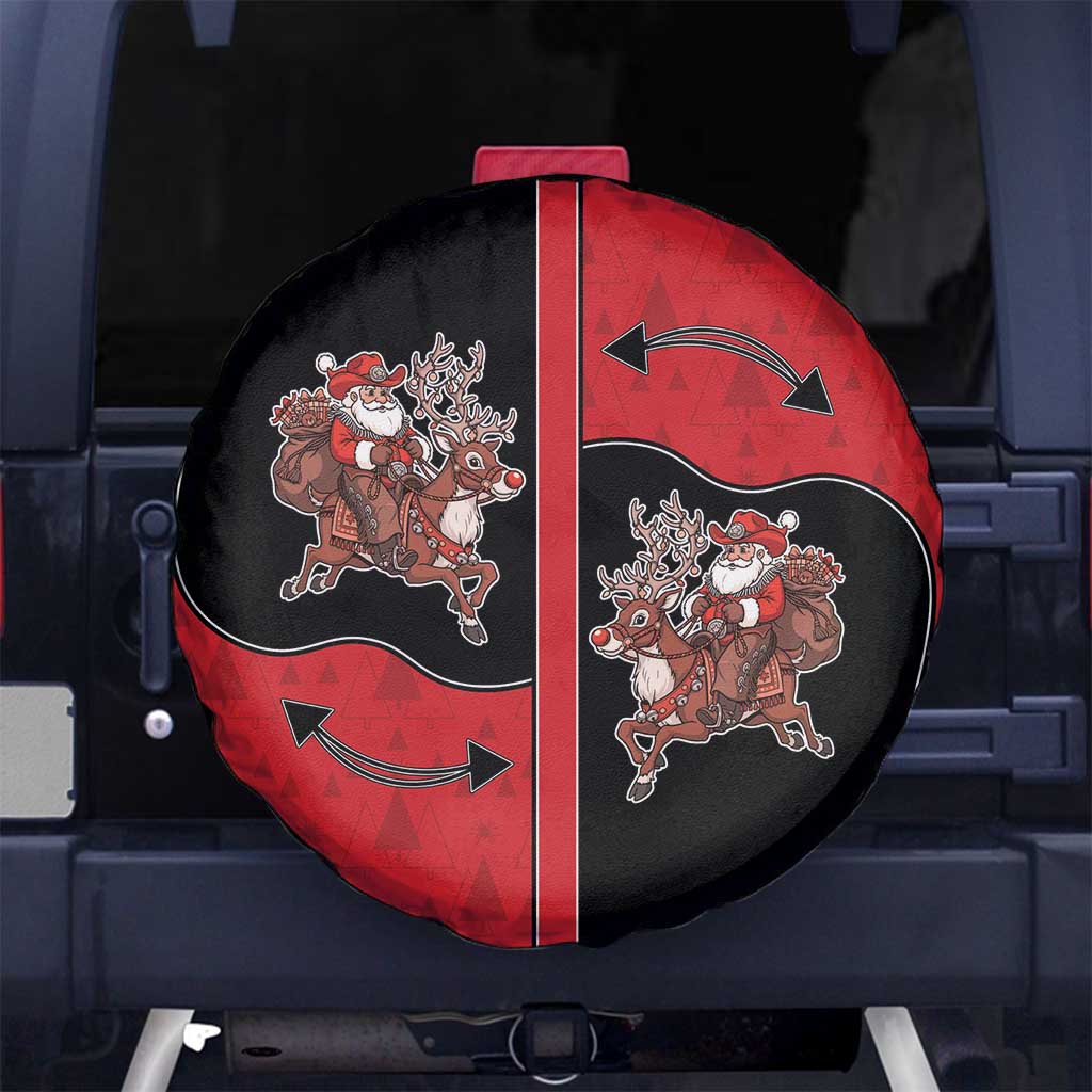 Western Yoke Spare Tire Cover Santa Cowboy Style - Wonder Print Shop