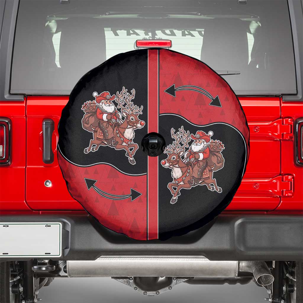 Western Yoke Spare Tire Cover Santa Cowboy Style - Wonder Print Shop