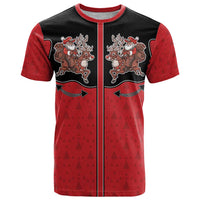 Western Yoke T Shirt Santa Cowboy Style - Wonder Print Shop