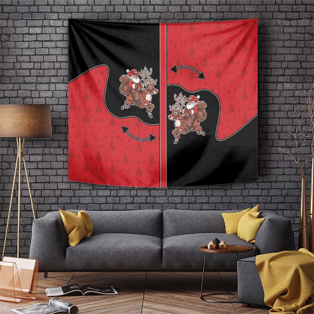 Western Yoke Tapestry Santa Cowboy Style - Wonder Print Shop