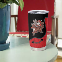 Western Yoke Tumbler Cup Santa Cowboy Style - Wonder Print Shop