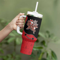 Western Yoke Tumbler With Handle Santa Cowboy Style - Wonder Print Shop