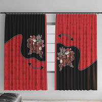 Western Yoke Window Curtain Santa Cowboy Style - Wonder Print Shop