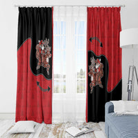 Western Yoke Window Curtain Santa Cowboy Style - Wonder Print Shop