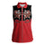 Western Yoke Women Sleeveless Polo Shirt Santa Cowboy Style - Wonder Print Shop
