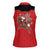 Western Yoke Women Sleeveless Polo Shirt Santa Cowboy Style - Wonder Print Shop