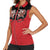 Western Yoke Women Sleeveless Polo Shirt Santa Cowboy Style - Wonder Print Shop
