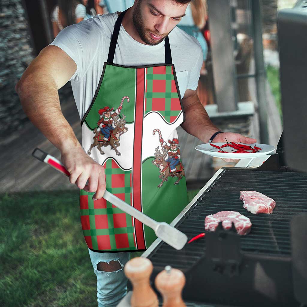 Western Yoke Apron Mrs Claus Cowgirl Style - Wonder Print Shop