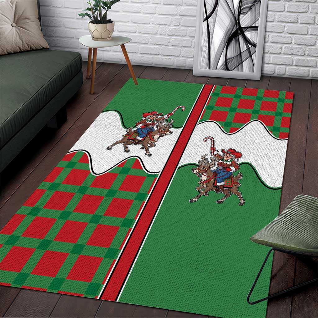 Western Yoke Area Rug Mrs Claus Cowgirl Style - Wonder Print Shop