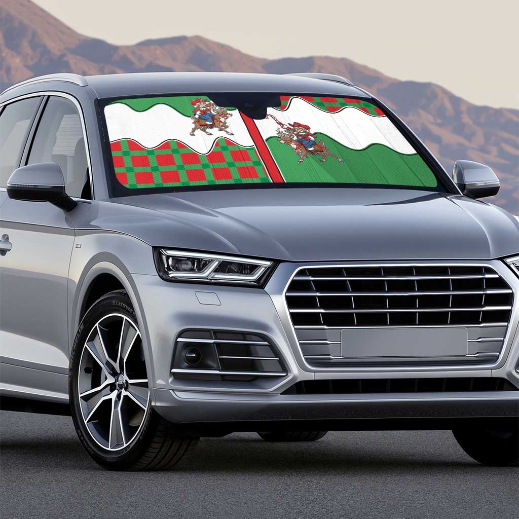 Western Yoke Auto Sun Shade Mrs Claus Cowgirl Style - Wonder Print Shop