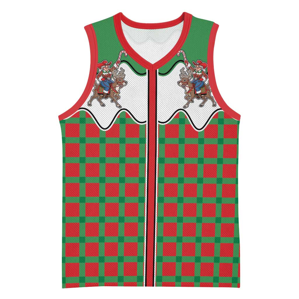 Western Yoke Basketball Jersey Mrs Claus Cowgirl Style - Wonder Print Shop