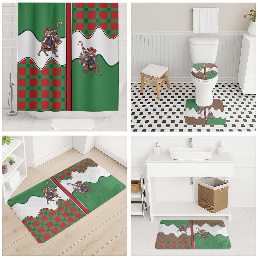 Western Yoke Bathroom Set Mrs Claus Cowgirl Style - Wonder Print Shop